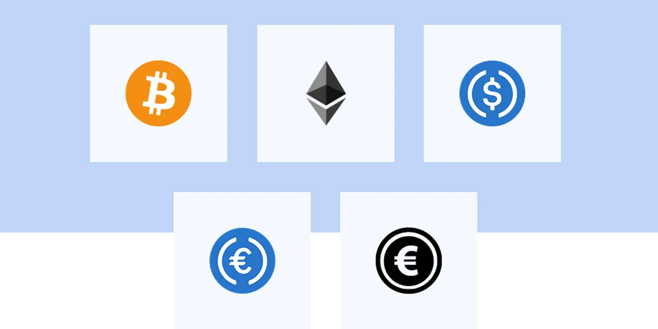 multiple digital asset icons